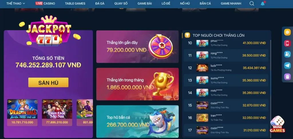 Màn hình hiển thị Jackpot lũy tiến khổng lồ